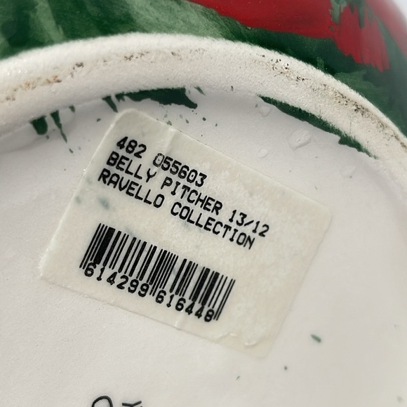 Italian hand-painted belly pitcher Ravello Collection ceramic glazed sea theme - Picture 11 of 14